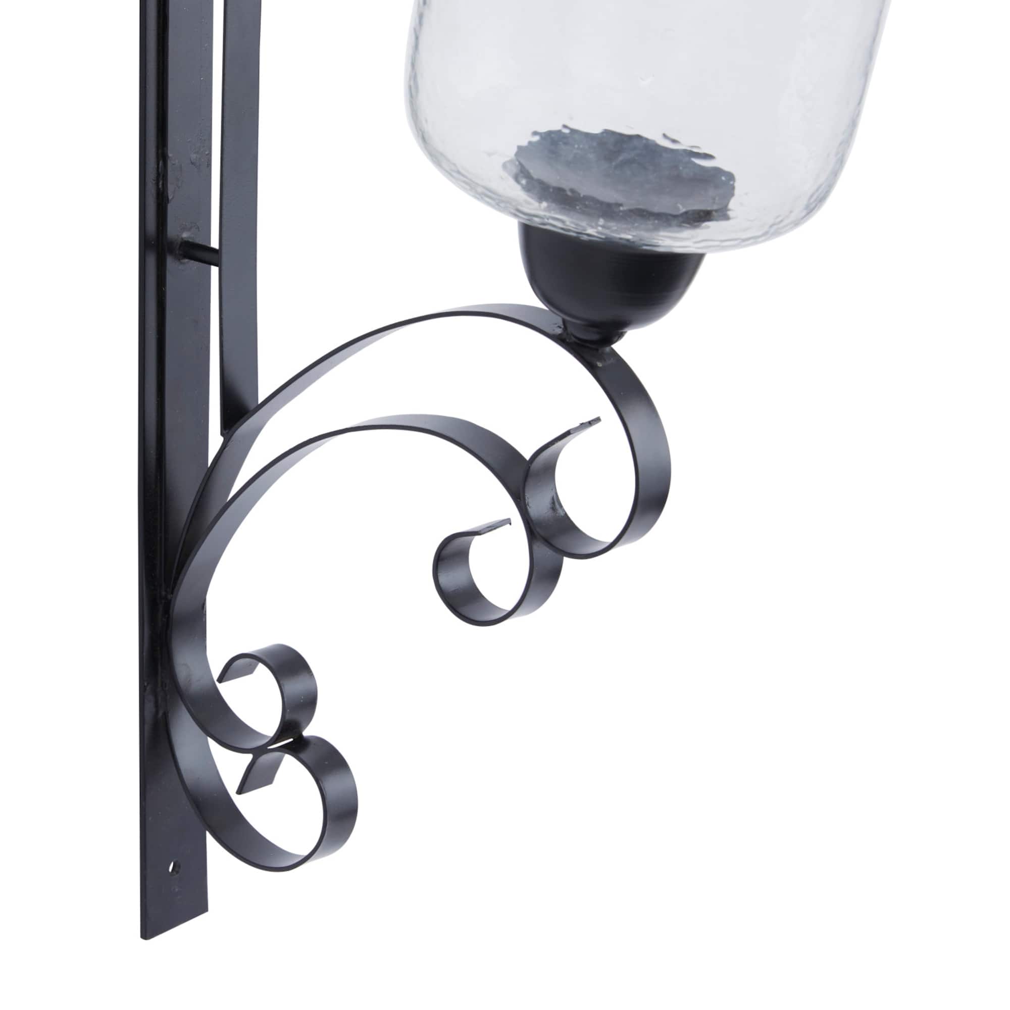 24" Black Traditional Wall Sconce